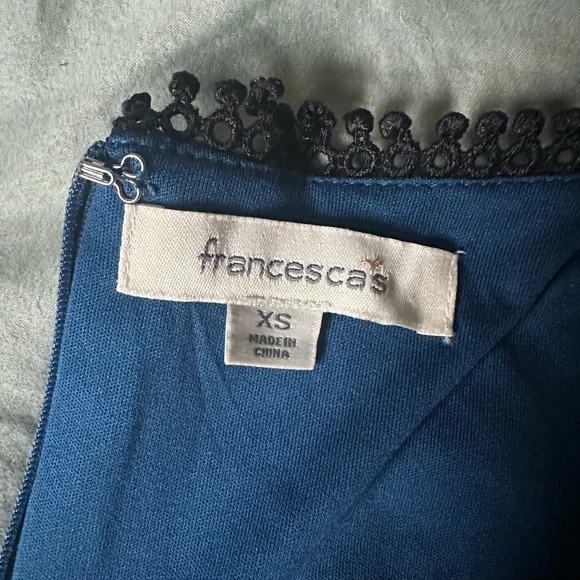 Francesca's Collections High-Low Blue Lace Dress - Picture 5 of 5